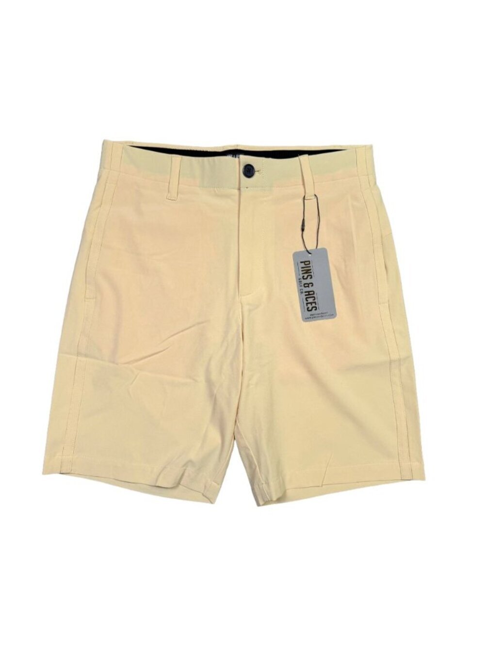 Pins & Aces Golf Shorts Mens 30 Beige Performance Stretch NWT Khaki Golfing